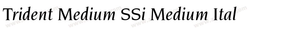 Trident Medium SSi Medium Italic字体转换